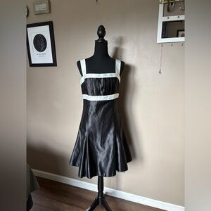 Jessica McClintock for Gunne Sax vintage 90s dress black & white hoco party sz 9